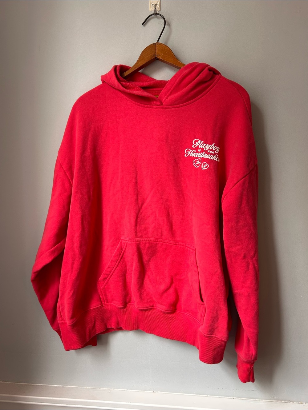 Pacsun Hoodie Playboy Is For‎ Heartbreakers Pink Medium